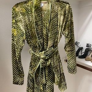 MCHUGH LIFESTYLE VELVET HEFNER GREEN SET NWOT